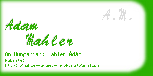 adam mahler business card