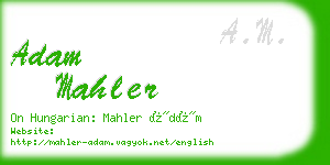adam mahler business card